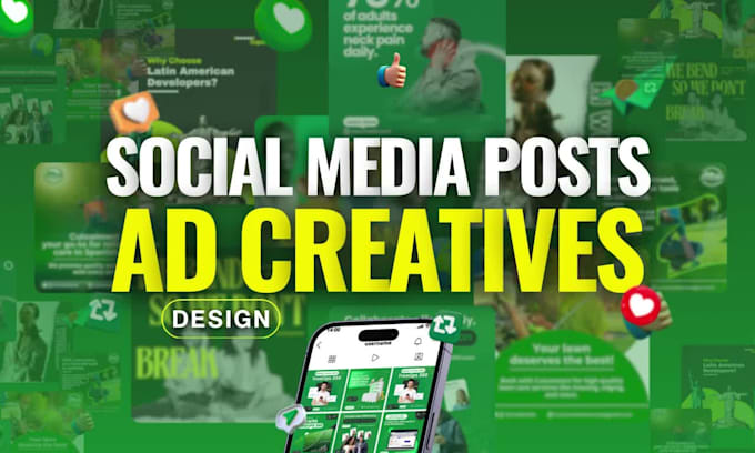 do social media post design, facebook ad creative , canva templates