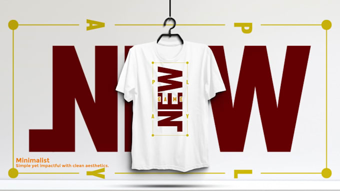 create modern classic custom typography t shirt design