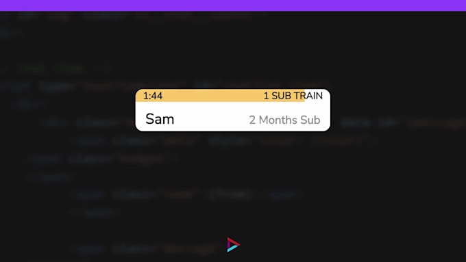 code a 3 in 1 twitch widget with recent events, subtrain and alerts