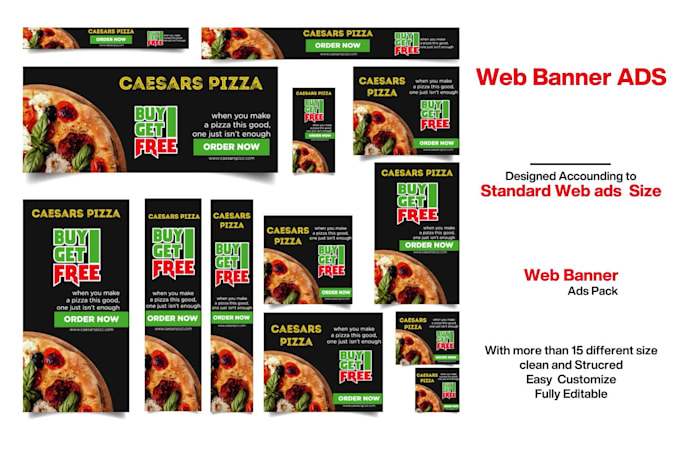 design animated GIF web banner ads for ecommerce and websites