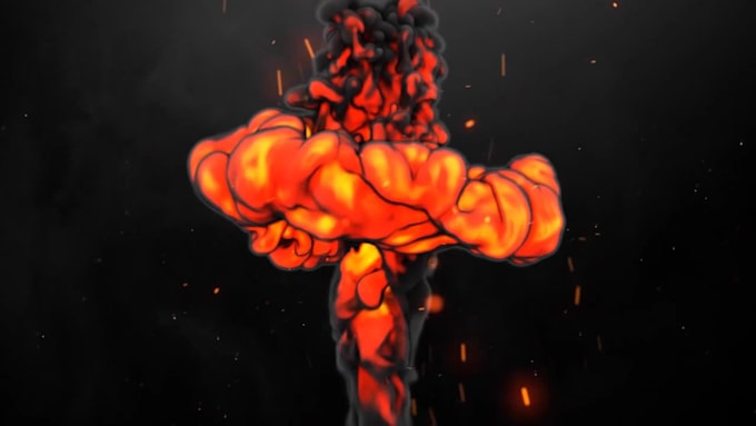 make dragon fire logo reveal opener