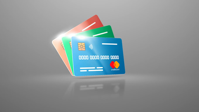 create a 3d animated credit card