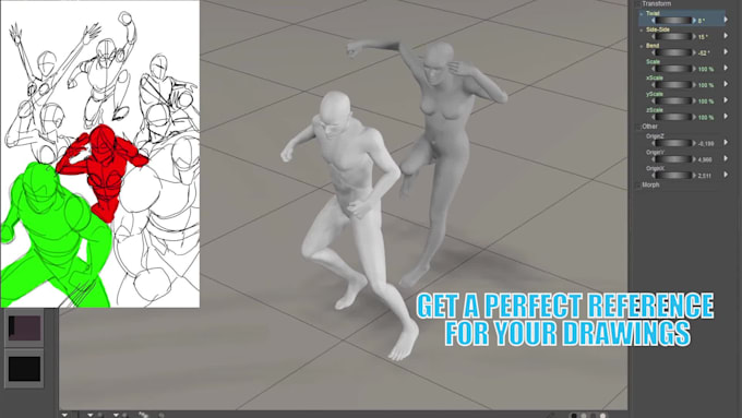 do 3d dummies characters in any pose you ask me