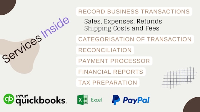do bookkeeping for amazon, shopify ecommerce