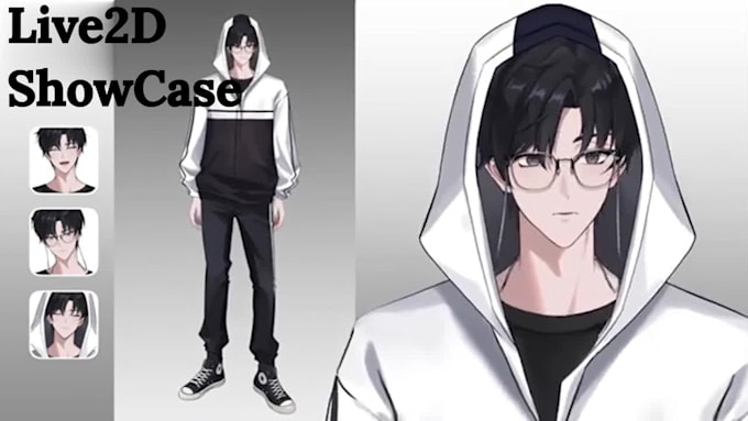 Dessiner une vitrine live2d modèle vtuber rigging live2d conception ...