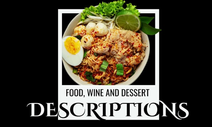 write attractive food and wine descriptions