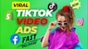 create viral tiktok dropshipping video ads, tik tok,facebook video ads