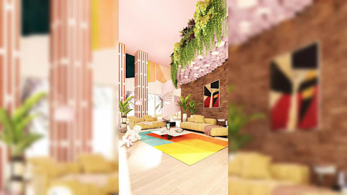 create unique and professional 3d designs for architectural interiors