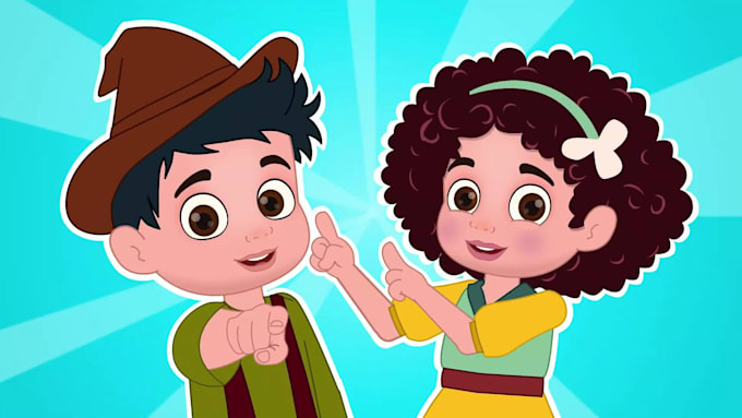 create 2d kids animation videos for youtube kids