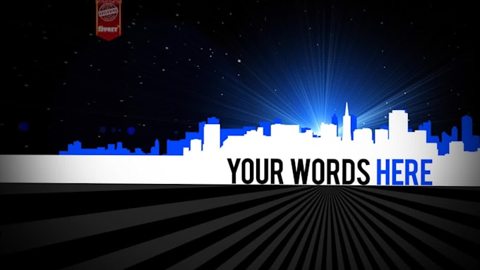 make an urban skyline intro for you