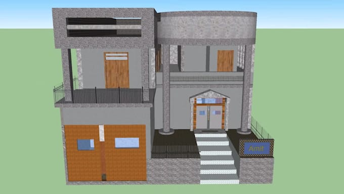 make a 3d landmark model with texture
