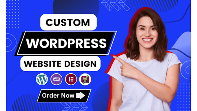 do wordpress website design, website redesign landing page using website builder