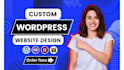 do wordpress website design, website redesign landing page using website builder