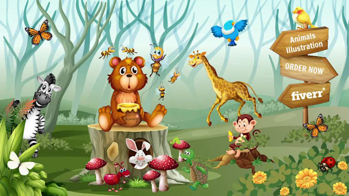 draw children story book illustration