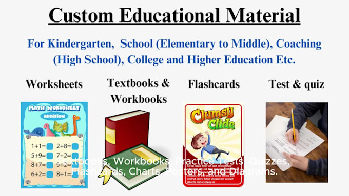 create custom educational materials test, flashcard, quiz