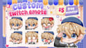design custom twitch emotes, kick emotes, sub badges, animated emotes