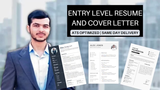 build you a professional entry level resume on the same day