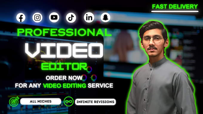 do creative youtube video editing within 24 hour
