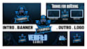 make a youtube gaming intro, outro, banner, and watermark
