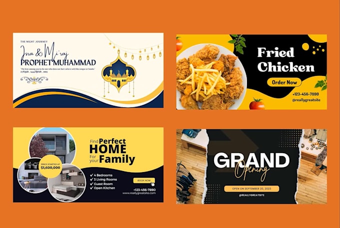 design professional animated banner ads, covers, social posts, and animated GIF