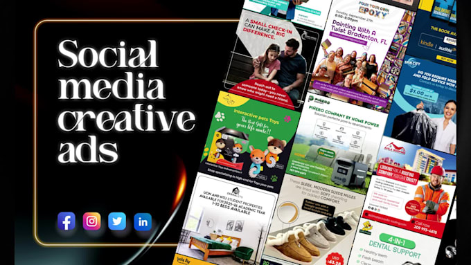 create stunning facebook ad creatives and instagram posts for social media