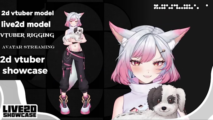 do custom live2d vtuber model, live2d rigging, 2d vtuber, prplive, vtube rig
