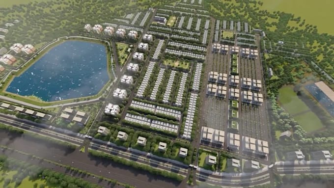 do 3d rendering and animation of landscape, town planning, urban design