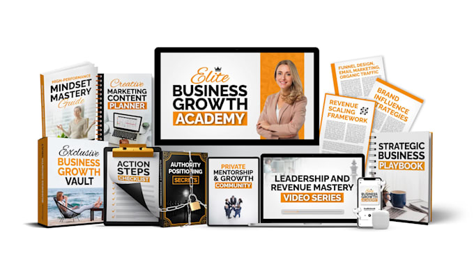 design digital product mockup, ecover bundle, and online course bundle