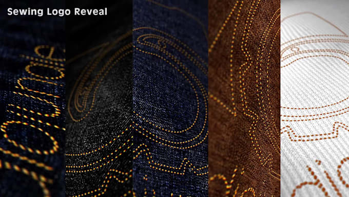 customize amazing sewing logo animation