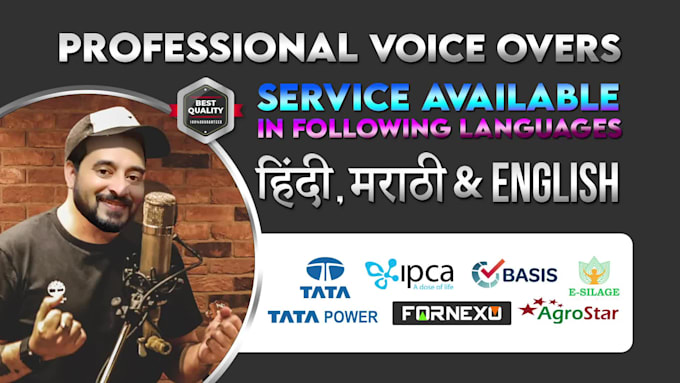 do quality voice over in hindi for you in deep voice