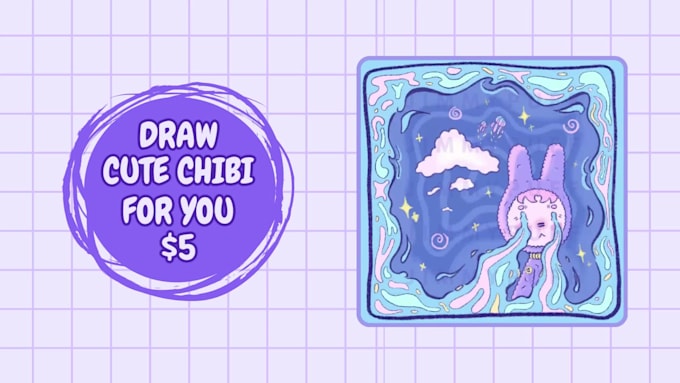 draw a stylish and cute chibi character