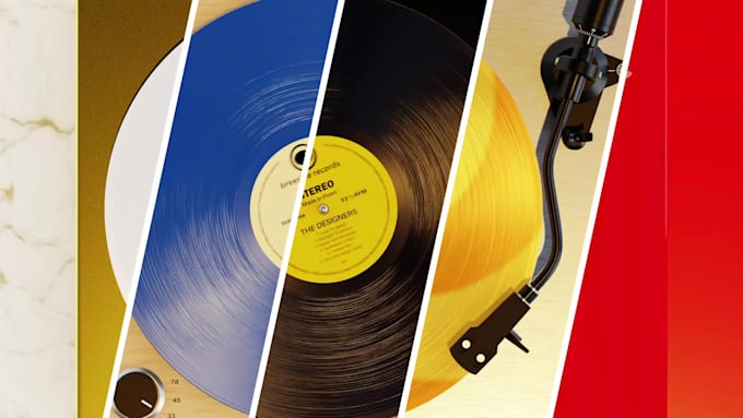 design high end vinyl record music videos