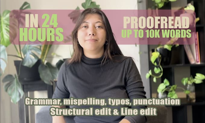 proofread and edit up to 10,000 words in 24 hours