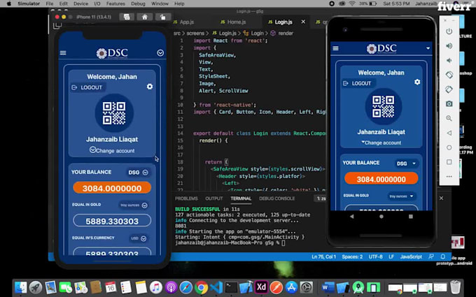 make mobile app for ios and android with react native