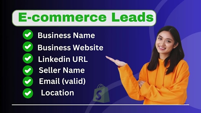 do ecommerce leads, shopify, and amazon sellers leads list