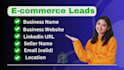 do ecommerce leads, shopify, and amazon sellers leads list