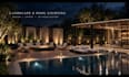 do outdoor landscape and pool lighting design with 3d visualization