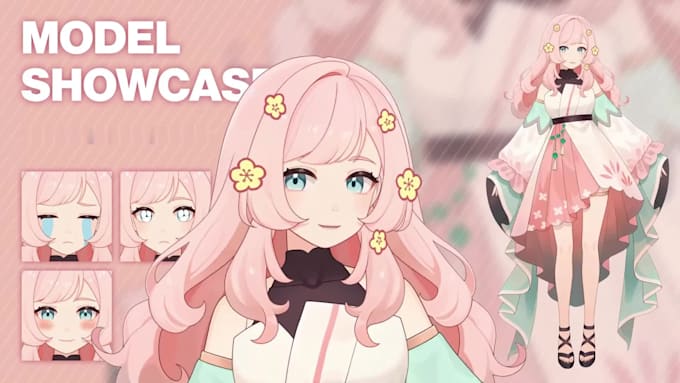 draw and rigging live2d model, vtuber model, vtuber rigging, 2d vtuber avatar