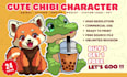 draw a custom chibi animal, pet or mascot
