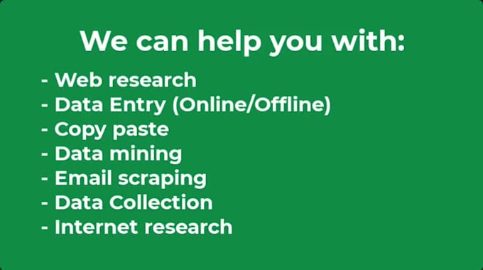do fast data typing, data scraping and data collection