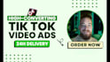 create 4 tik tok video ads for your dropshipping business