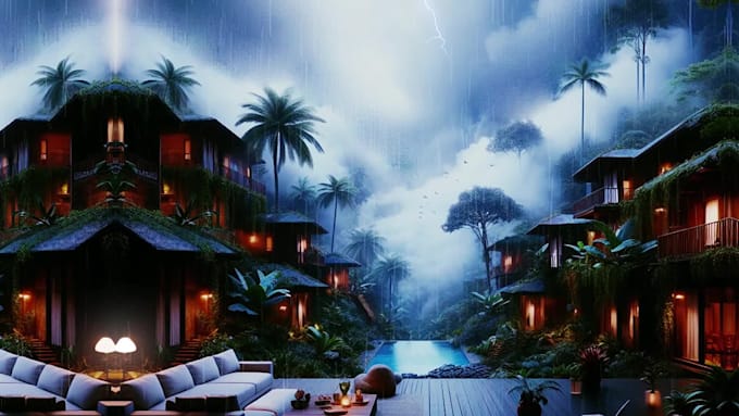 create relaxing meditative cozy rain sound videos