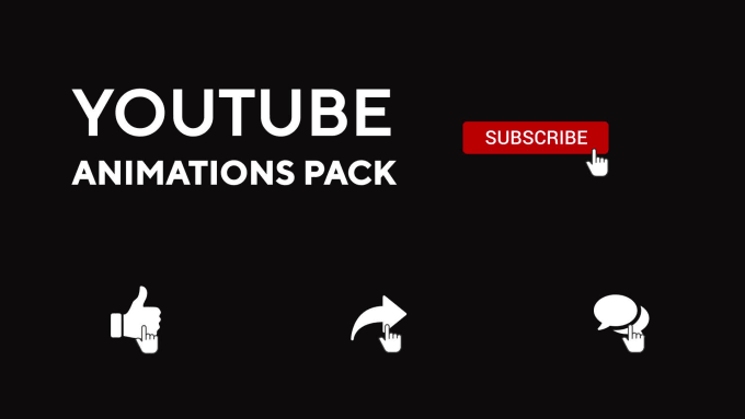 Make youtube like comment share subscribe animations by Sudeshkumar07 |  Fiverr