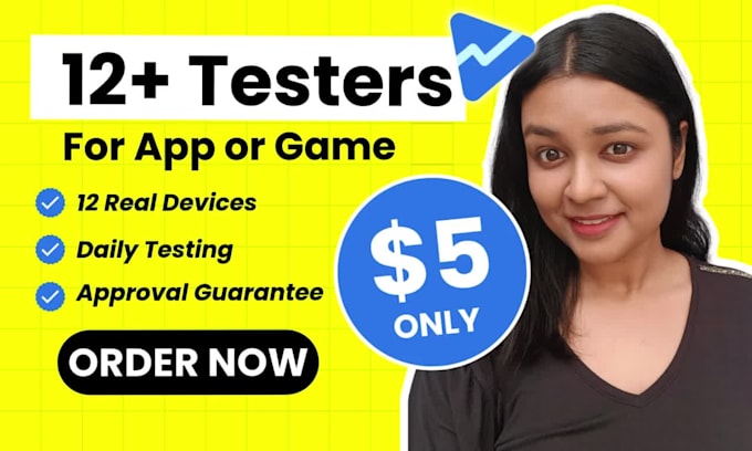 Provide 12 testers for google play closed testing for your app or game ...