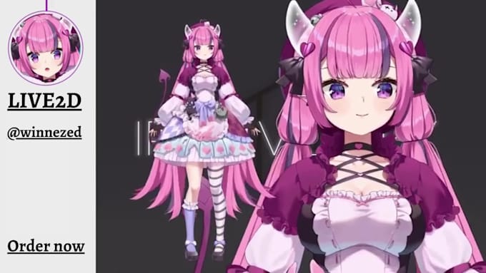 draw and rig high resolution 2d vtuber model, live2d vtuber, 2d vtuber avatar