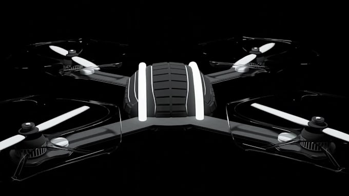 do 3d drone animation, drone model, 3d aircraft product design, 3d flying video