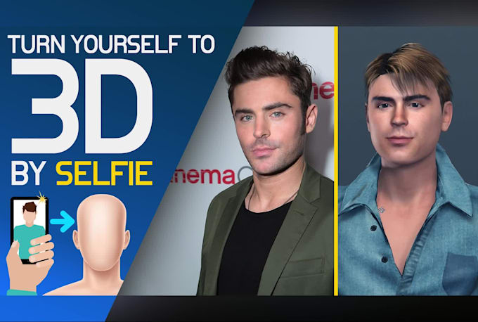 Create a 3d version of you by your selfie by Isururabbit | Fiverr