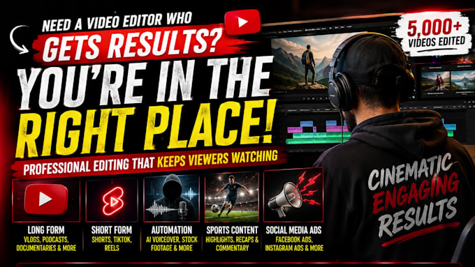 edit youtube videos for long form and short form content