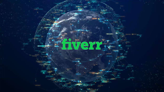 create high tech world connection logo animation video intro within 24 hours