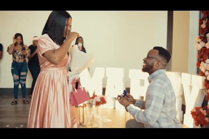 do video editing of a beautiful marriage proposal